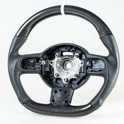 Flat Bottom Carbon Leather Steering Wheel for Mini R55 R56 R57 R58 R60 R61 (2006-2016)