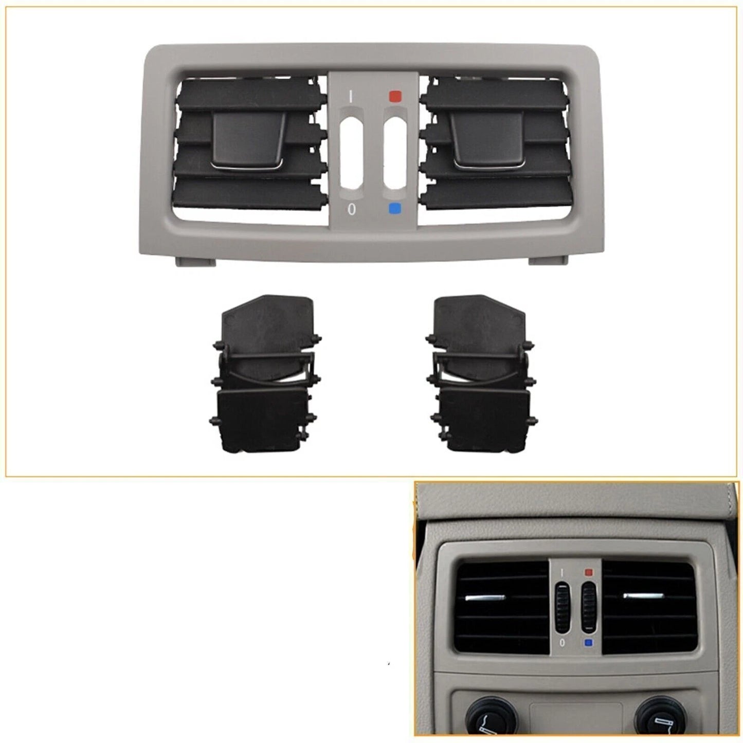 Rear A/C Vent Outlet Panel for BMW 5 Series E60 E61 (2003-2009)