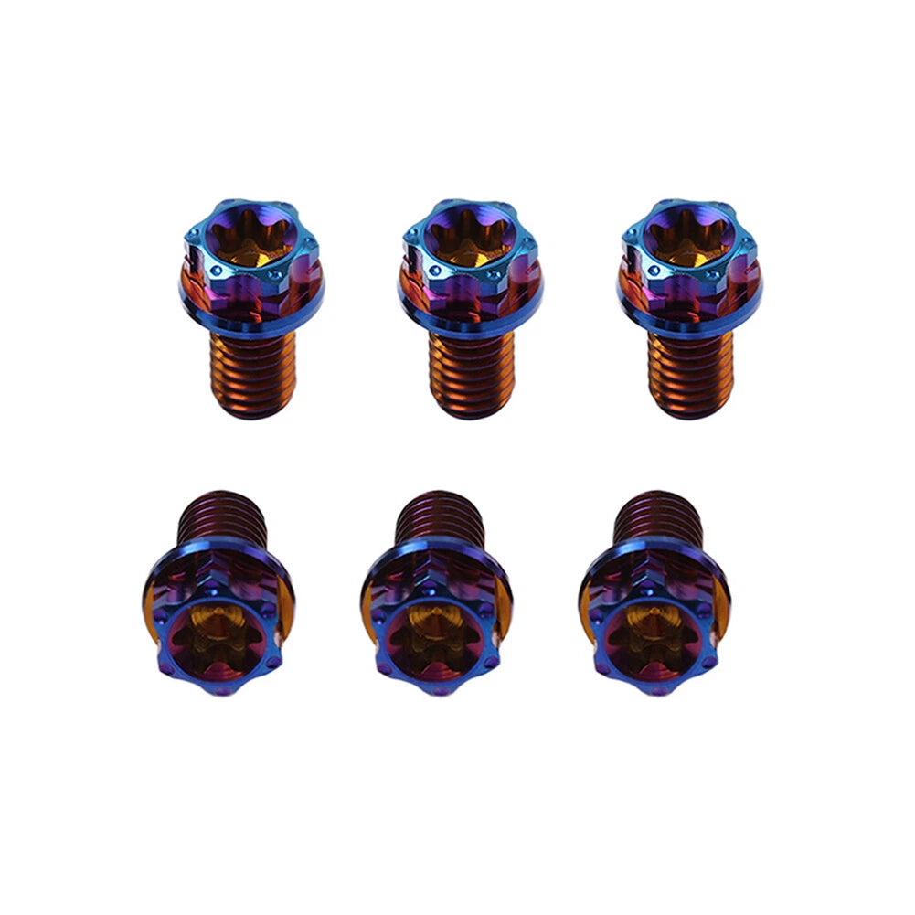 6 x M10x10mm Titanium Torx Head Flange Screws for Motorcycle Bike