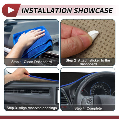 Dashboard Cover Mat for BMW X1 F48 2016-2022 Sun Protector Pad Black Blue