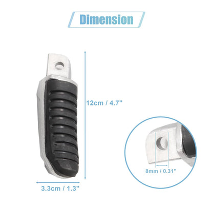 1 Pair 8mm Aluminum Alloy Footrest Footpeg for Motorcycle