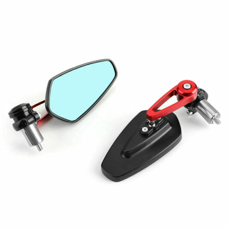 7/8" Red Aluminum Handlebar End Mirrors for F2 Motorcycle