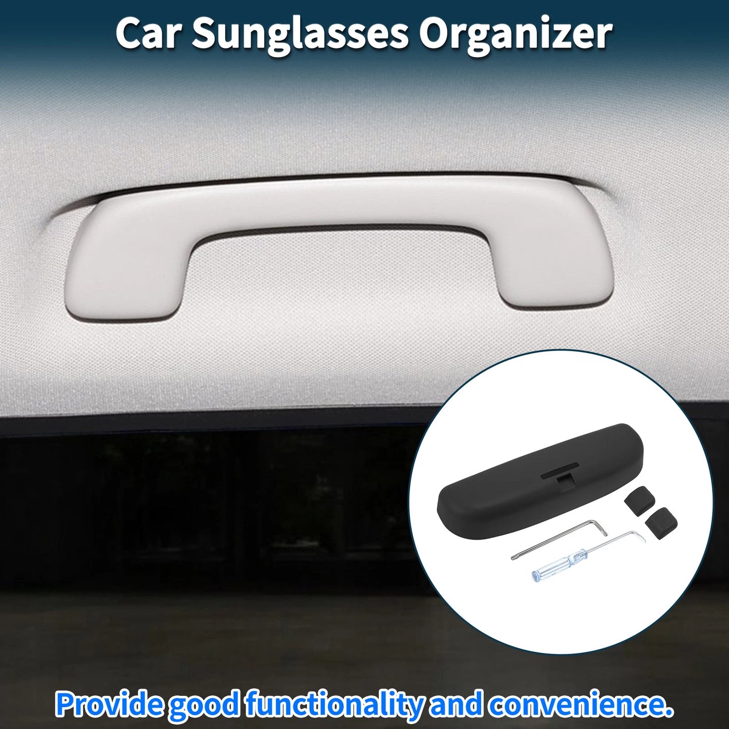 Sunglasses Case for Ford Everest (2015-2021) Eyeglasses Holder Black