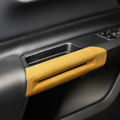 2 x Yellow Door Side Handle Armrest Covers for Ford Mustang (2015-2020)