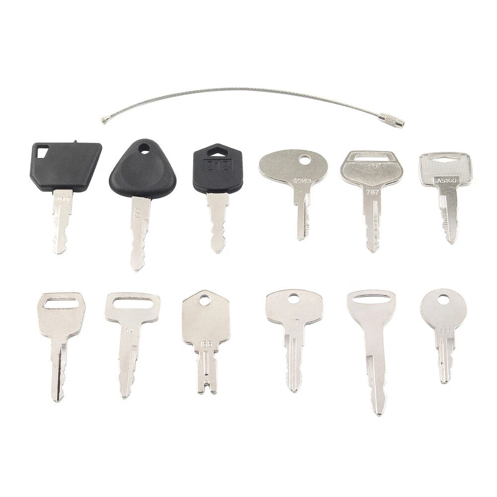 12 x Forklift Ignition Keys Set for JCB, Volvo, Yale, Caterpillar