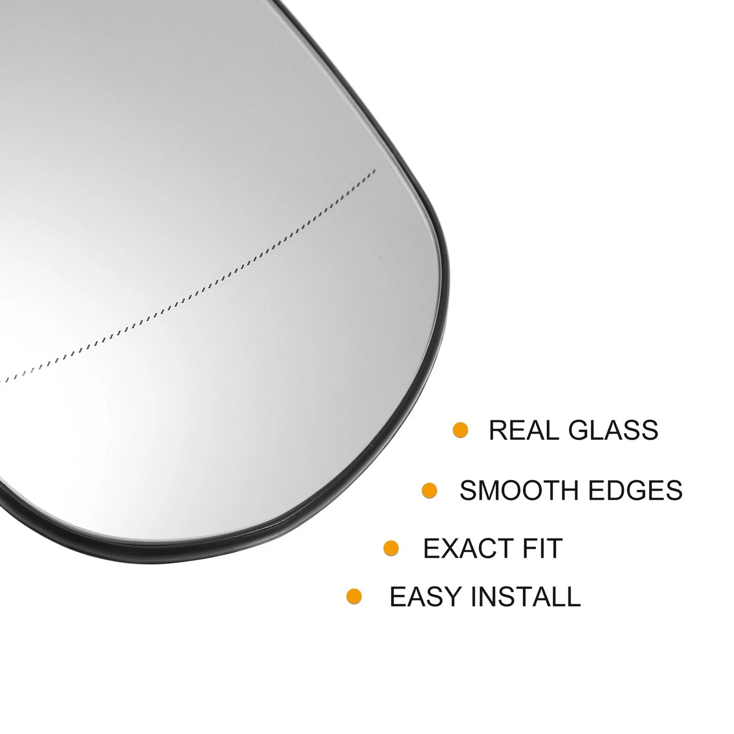 Heated Left Rearview Side Mirror Glass for Jeep Cherokee (2014-2019)