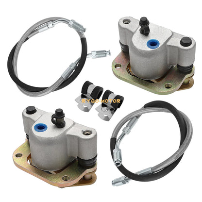 Front Brake Calipers & Hose Lines 4x6 6x6 for Polaris Big Boss (1991–1994)