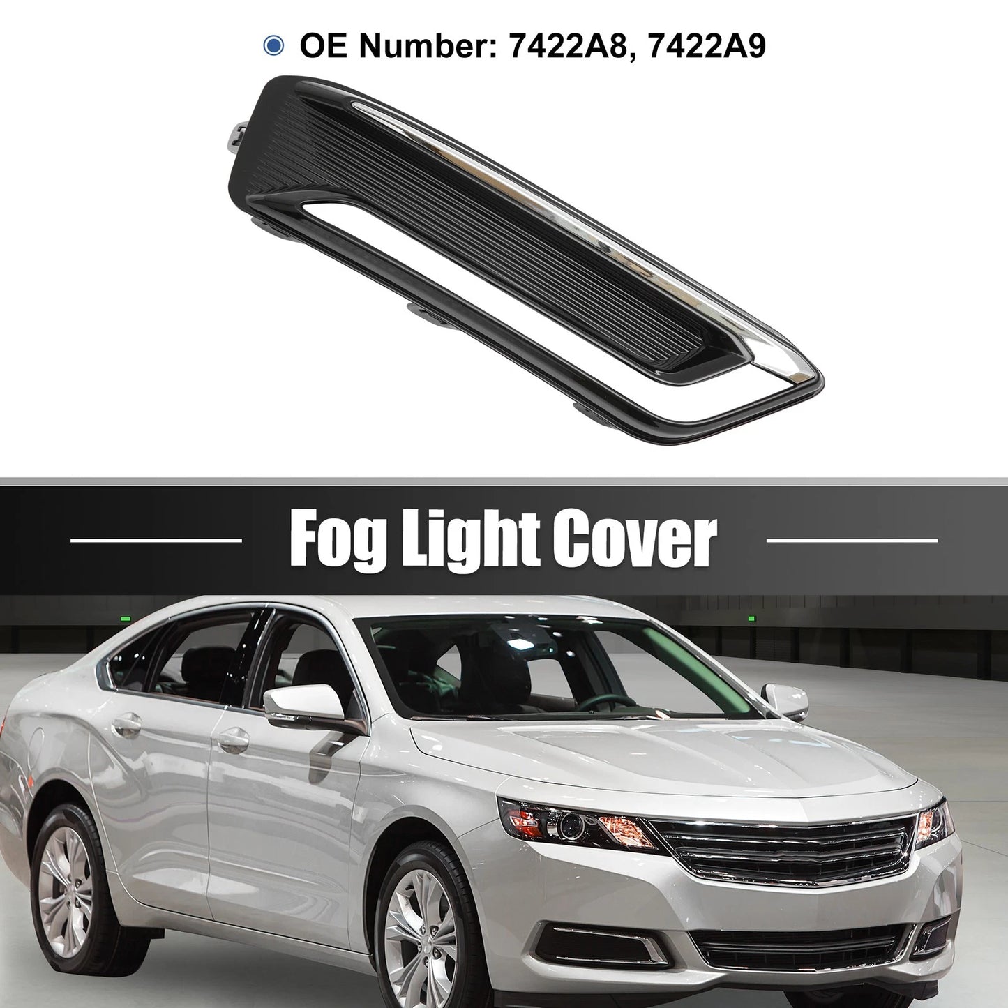 Front Left Driver Side Fog Light Grille Cover for Chevy Impala LTZ