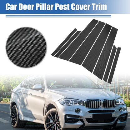 Carbon Fiber Car Door Window Pillar Post Cover Trim for BMW X6 (2015-2020)
