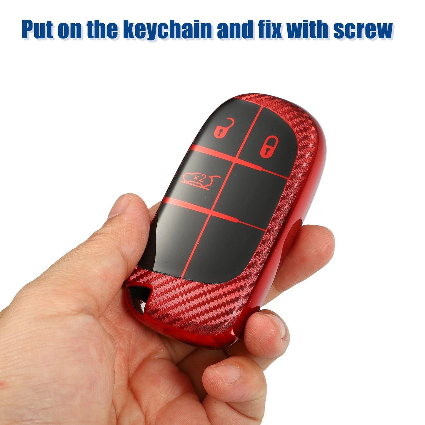 TPU 3 Button Keyless Entry Remote Cover for Dodge Charger Hellcat (2019-Up)