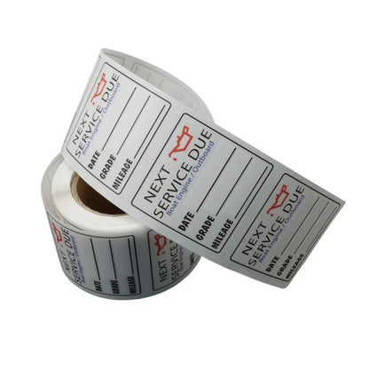 200pcs Oil Change Stickers Next Service Due Reminder Car Window Label