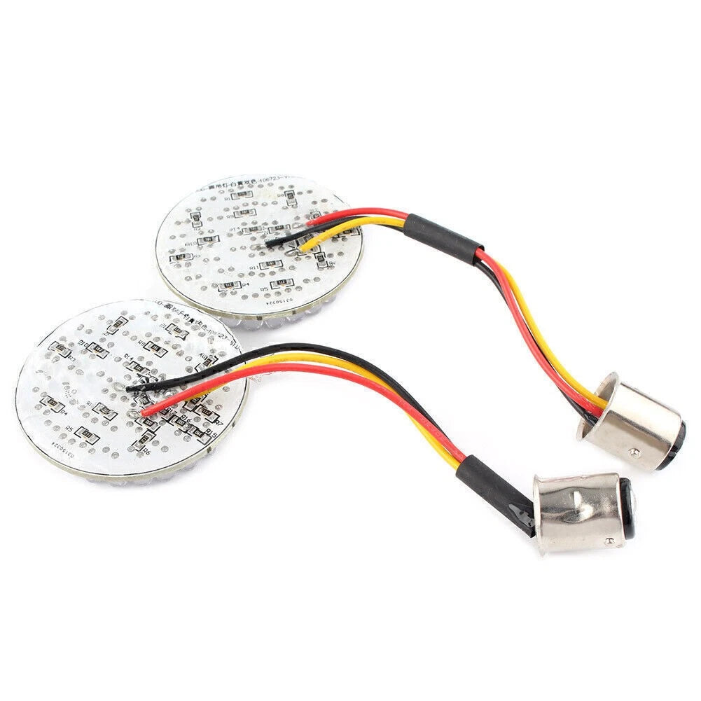 1157 Red LED Turn Signal & Running Light Inserts for Harley Touring