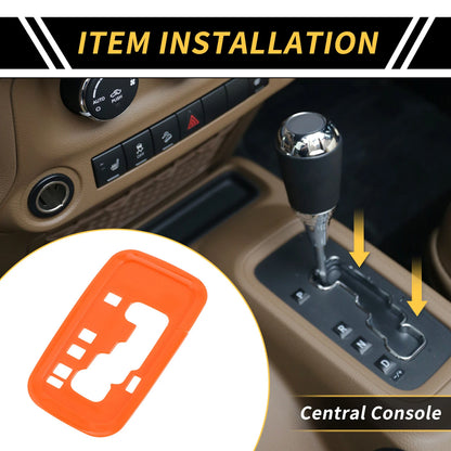 Center Console Gear Shift Frame Cover Trim for Jeep Wrangler JK JKU (2011-2017)
