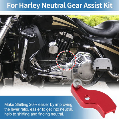 Neutral Gear Shift Assist Red for Harley-Davidson Touring Softail (2018–2025)