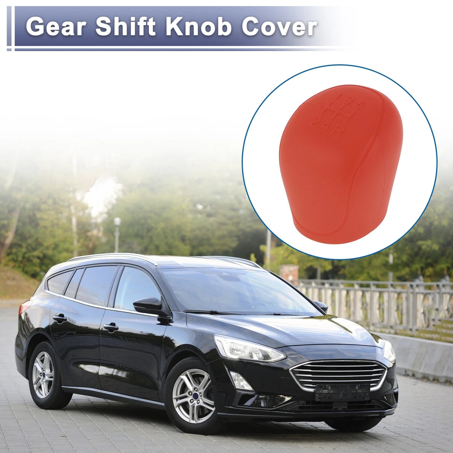 Red Silicone Gear Shift Knob Cover for Ford C-Max (2007-2021)