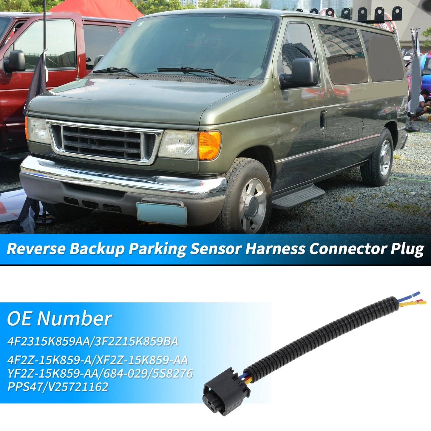 Reverse Backup Parking Sensor Harness Connector for Ford E-150 (2004-2014)