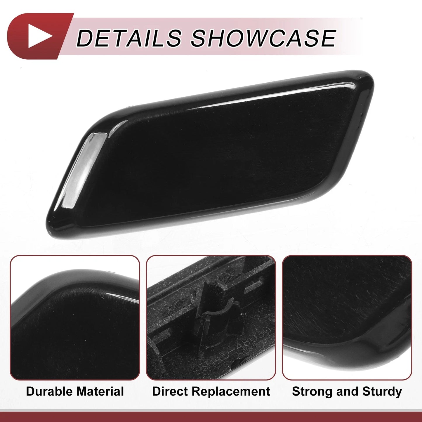 Front Left Washer Nozzle Cover for Lexus RX350 (2012-2014) - Black 1 x Cap