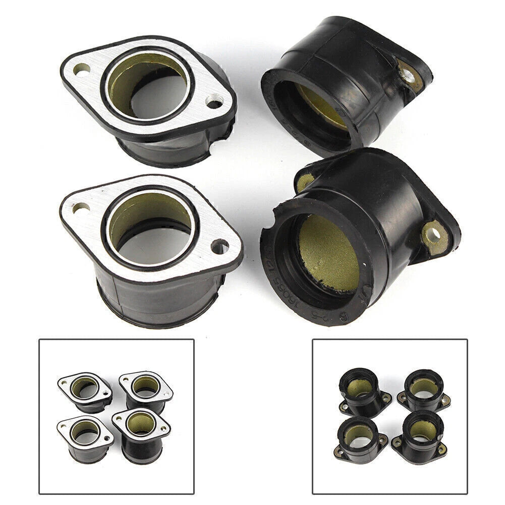 4pcs Carburetor Intake Manifold Boots for Kawasaki ZR750 Zephyr (1991-1997)