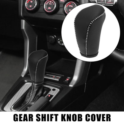 Faux Leather Black Gear Shift Knob Cover for Subaru Forester (2014-2023)