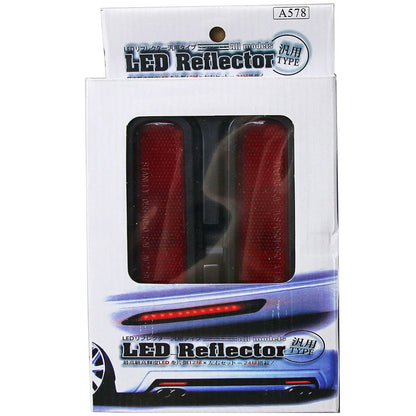 Rear Bumper Side Markers 2 x Red for Honda Accord Acura Civic Prelude