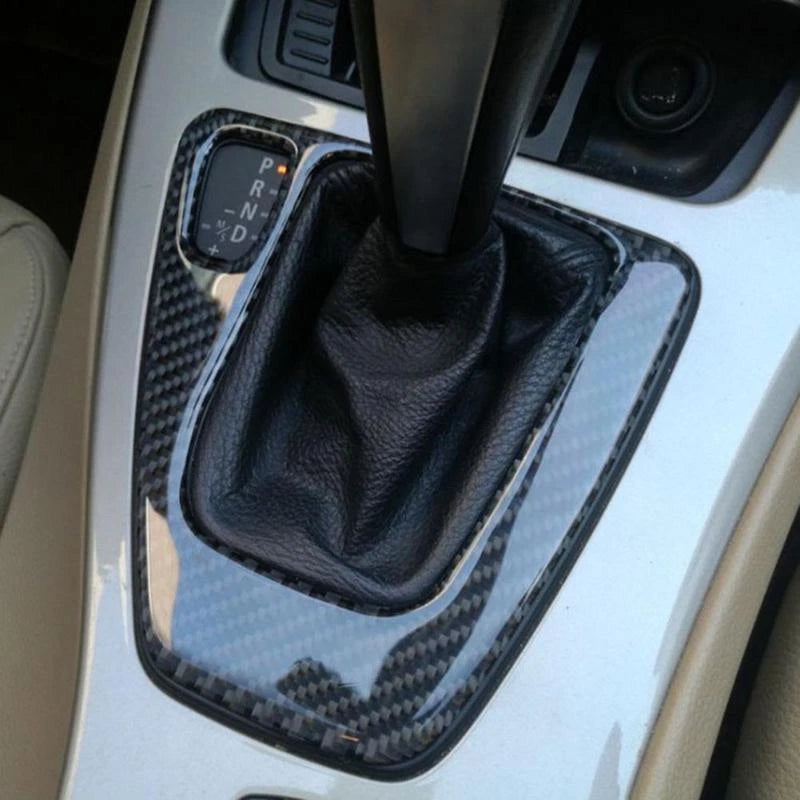 Cover Trim Control Gear Shift Panel for BMW 3 Series E90 Carbon Fiber Sticker