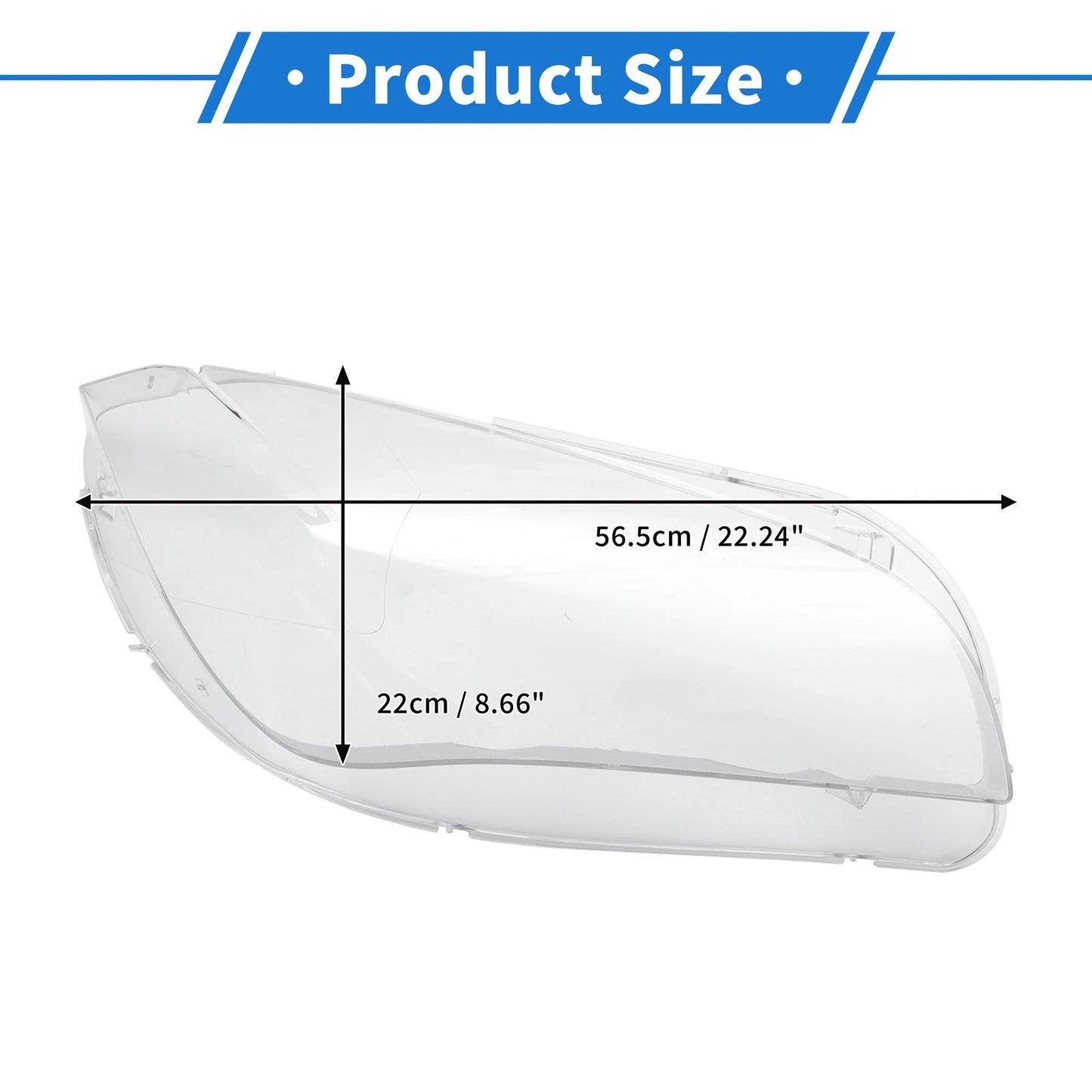 1 Pc Front Right Headlight Lens Cover for BMW X1 (2010-2015) Clear