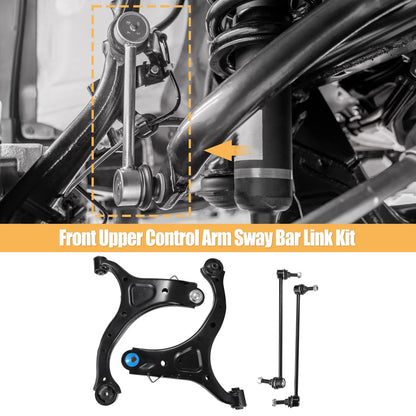 6 Pcs Front Lower Control Arms Sway Bars for Hyundai Santa Fe (2007-2012)