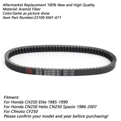 V-Belt Drive Belt for Honda CH250 Elite CN250 Helix Spazio (1985-2007)