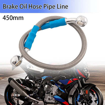 45cm Stainless Steel Braided Brake Oil Hose for Universal Motorcycles