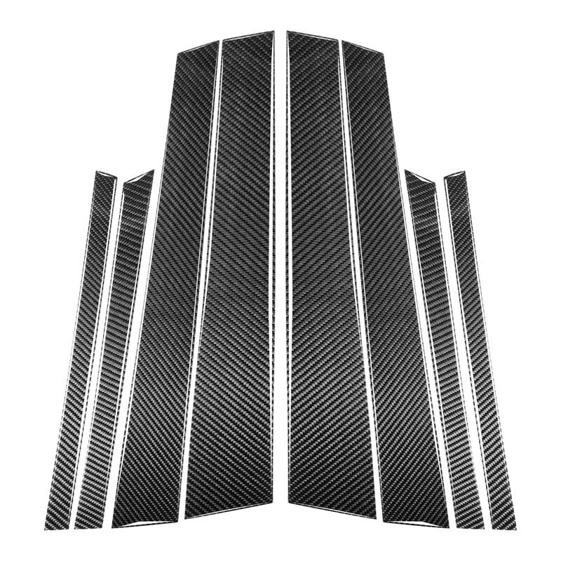 Carbon Fiber Door B Pillar Post Cover Sticker Trim Fit For BMW F16 X6 2014-2018
