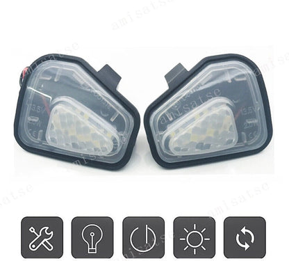 2 x LED Side Mirror Puddle Lights for Volkswagen EOS, Passat B7, CC (2006-2016)
