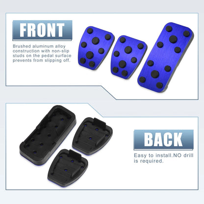 Gas Brake Clutch Pedal Pad Covers for Subaru Impreza Forester
