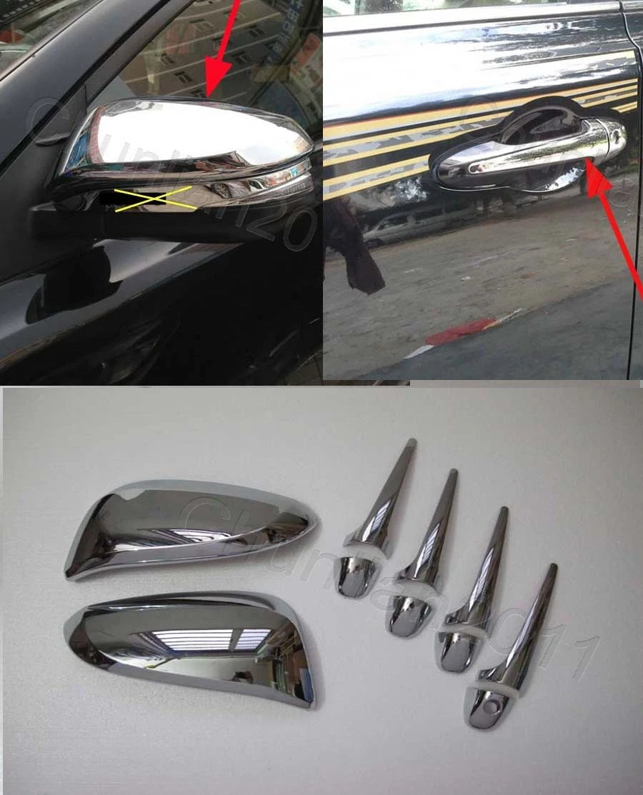Door Handle Cover & Side Mirror Trim for Toyota Highlander (2014-2019)