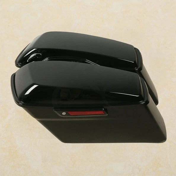 Saddlebags Black Latch Chrome Bracket for Harley Softail (1984 - 2017)