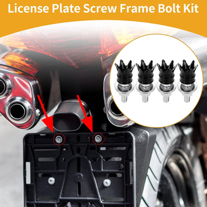 License Plate Screws Cover / 40 mm / Black for Universal Motorcycle