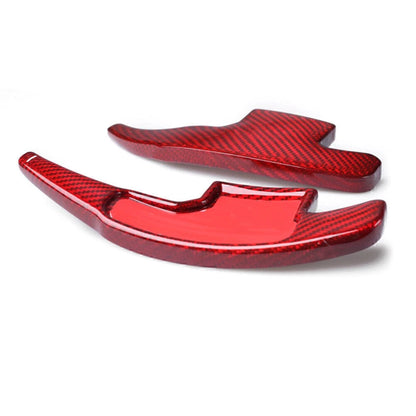 Red Carbon Fiber Steering Wheel Paddle Shifters for Ford Mustang (2015-2017)