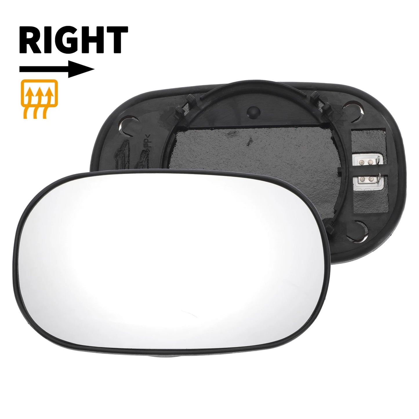 Right Side White Heated Mirror Glass for Ford Ka (1996-2008)