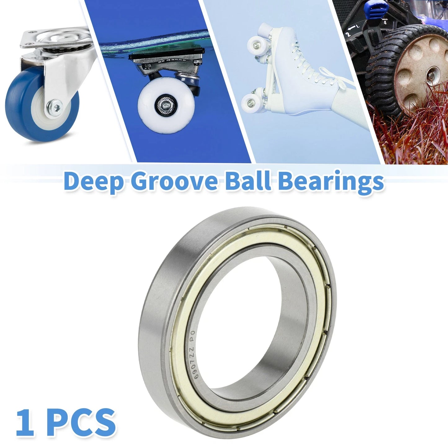 P0 35x55x10mm 1 Pc Deep Groove Ball Bearings for Scooter Skateboard Wheel