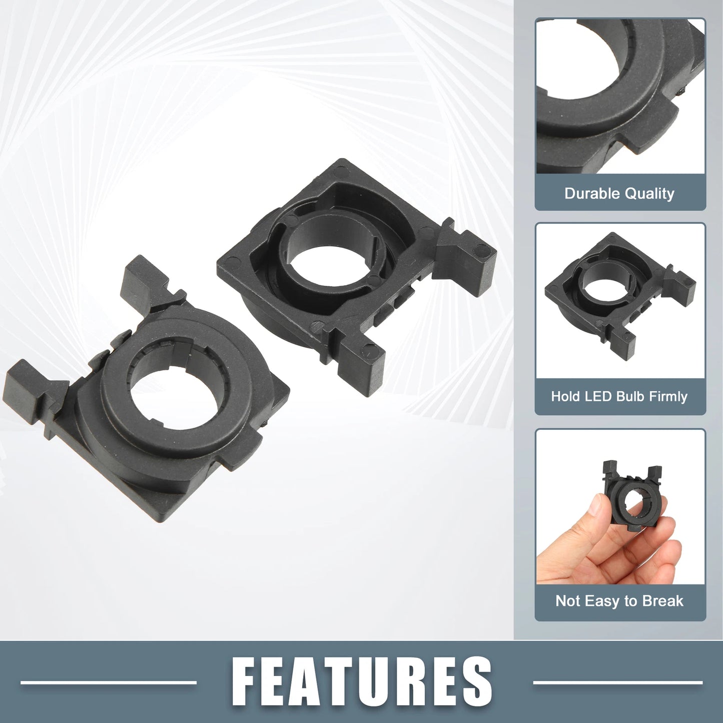 H7 LED Headlight Bulb Holder Socket Base for Ford Focus Fiesta MK4 (2 x)