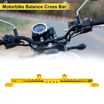 Balance Bar Handlebars 10mm/0.39 Dia Gold Tone for Motorcycle