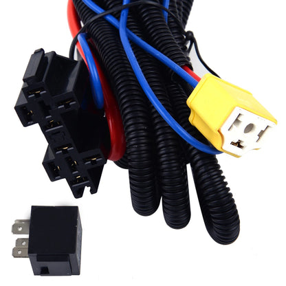 Headlight Relay Wiring Harness for H4 Bulb Socket - 12V