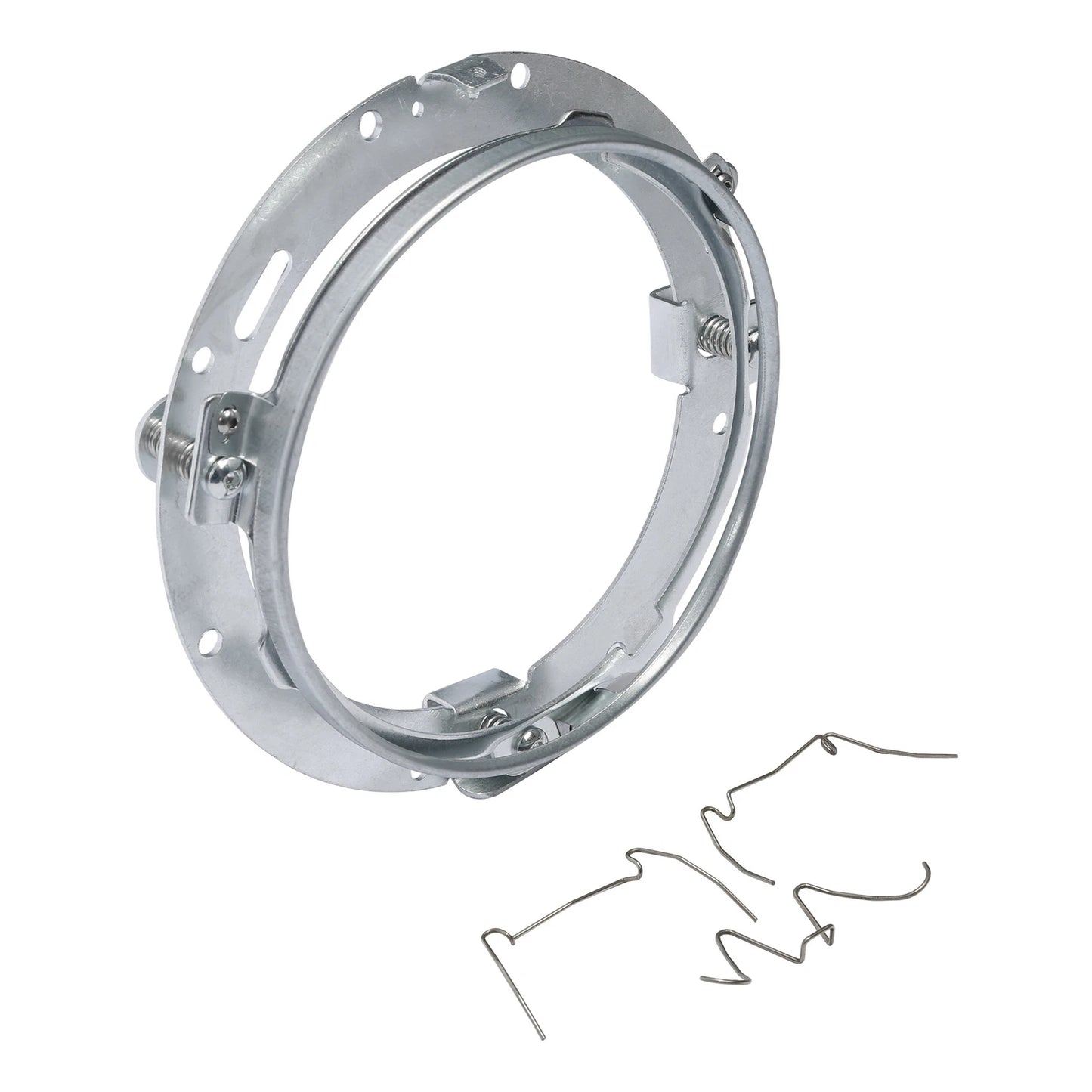 7" Front HID LED Headlight Lamp Mounting Ring for Harley Touring Softail