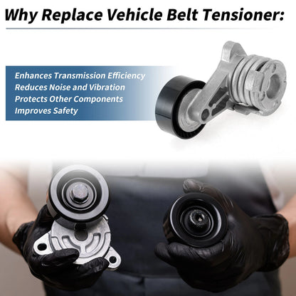 Belt Tensioner for BMW 128i Base 3.0L L6 (2008-2013) - Durable Metal Component