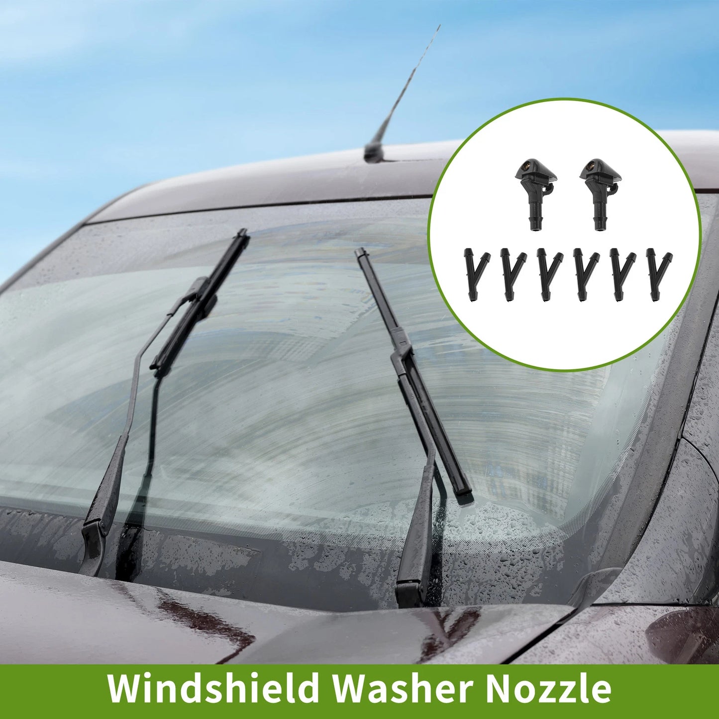 Windshield Washer Nozzle & Hose Connector for Nissan