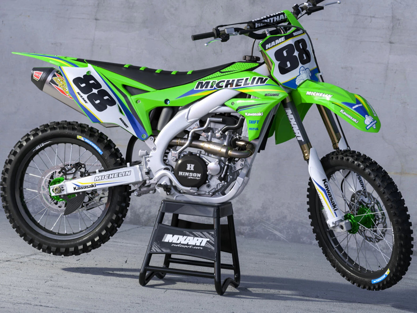Custom Decal Kit for Kawasaki KXF 250 2013-2016 DELTA STYLE