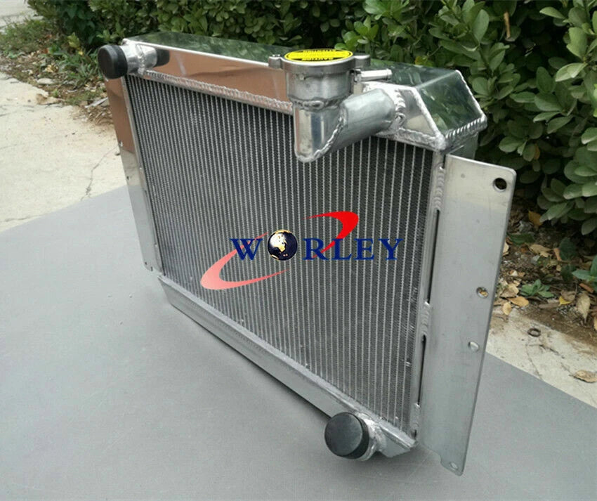 56mm Aluminum Radiator & Fan for Chevy Corvette 350 V8 (1955-1960)