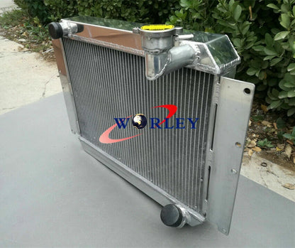 56mm Aluminum Radiator & Fan for Chevy Corvette 350 V8 (1955-1960)