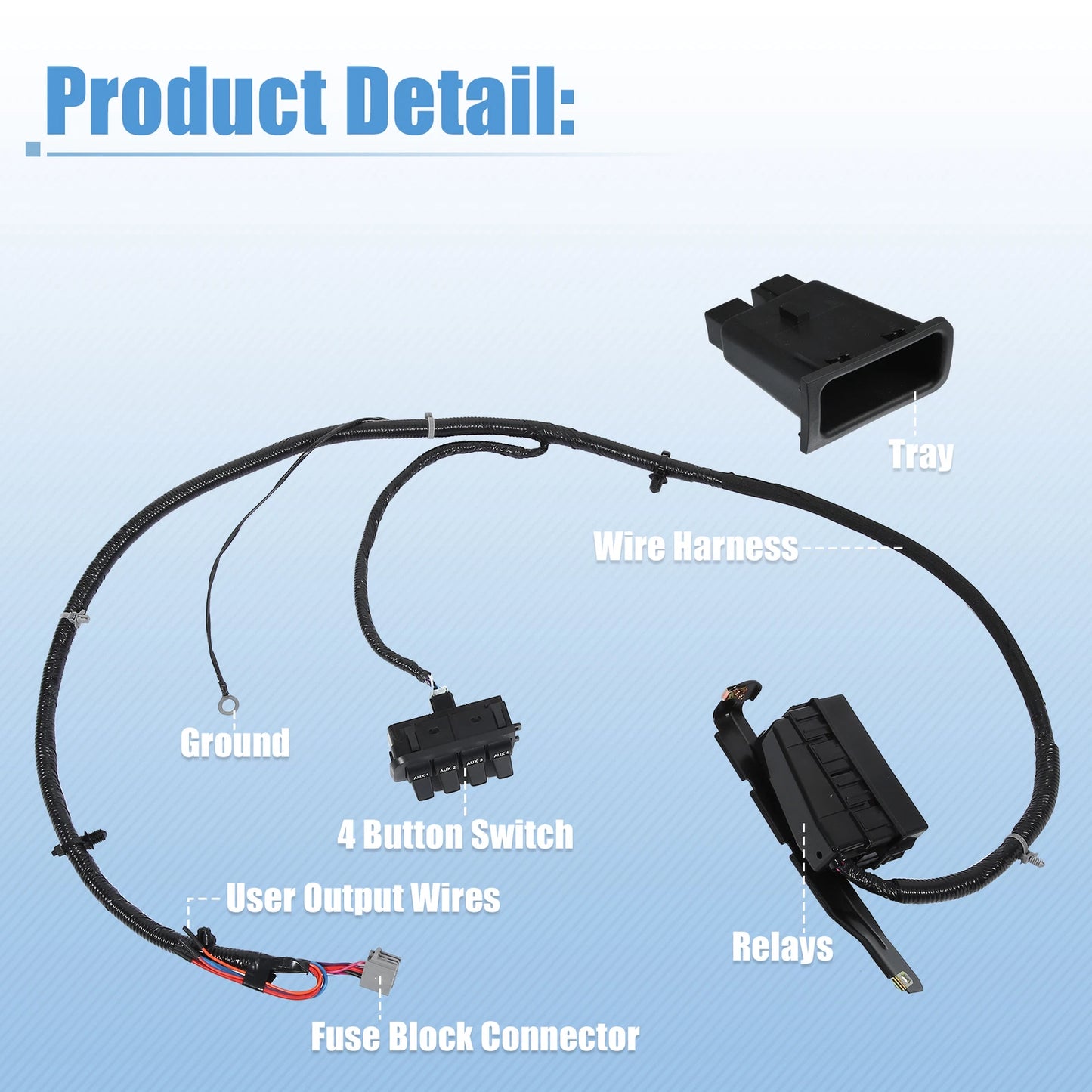 In-Dash Auxiliary Upfitter Switch Panel for Ford F250 F350 (2005-2007)