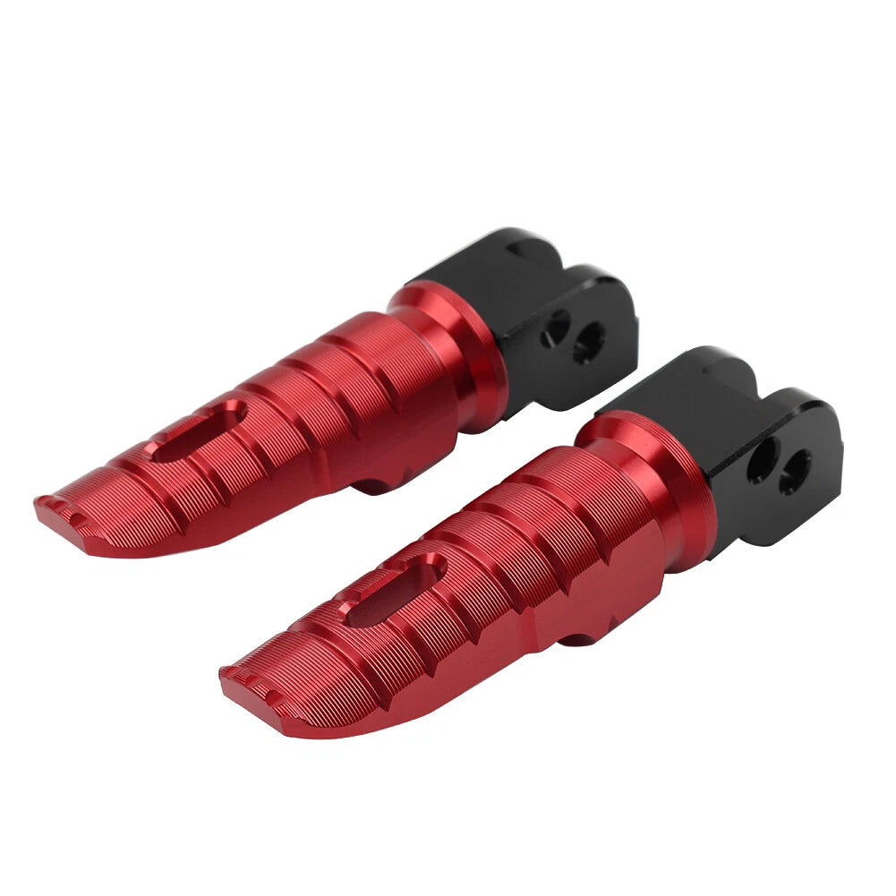 Red Passenger Rear Footrests Pegs for Ducati Monster 696 2008-2014, 796 2011-2014