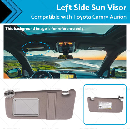 Gray Left Side Sun Visor for Toyota Camry Aurion (2007-2011)